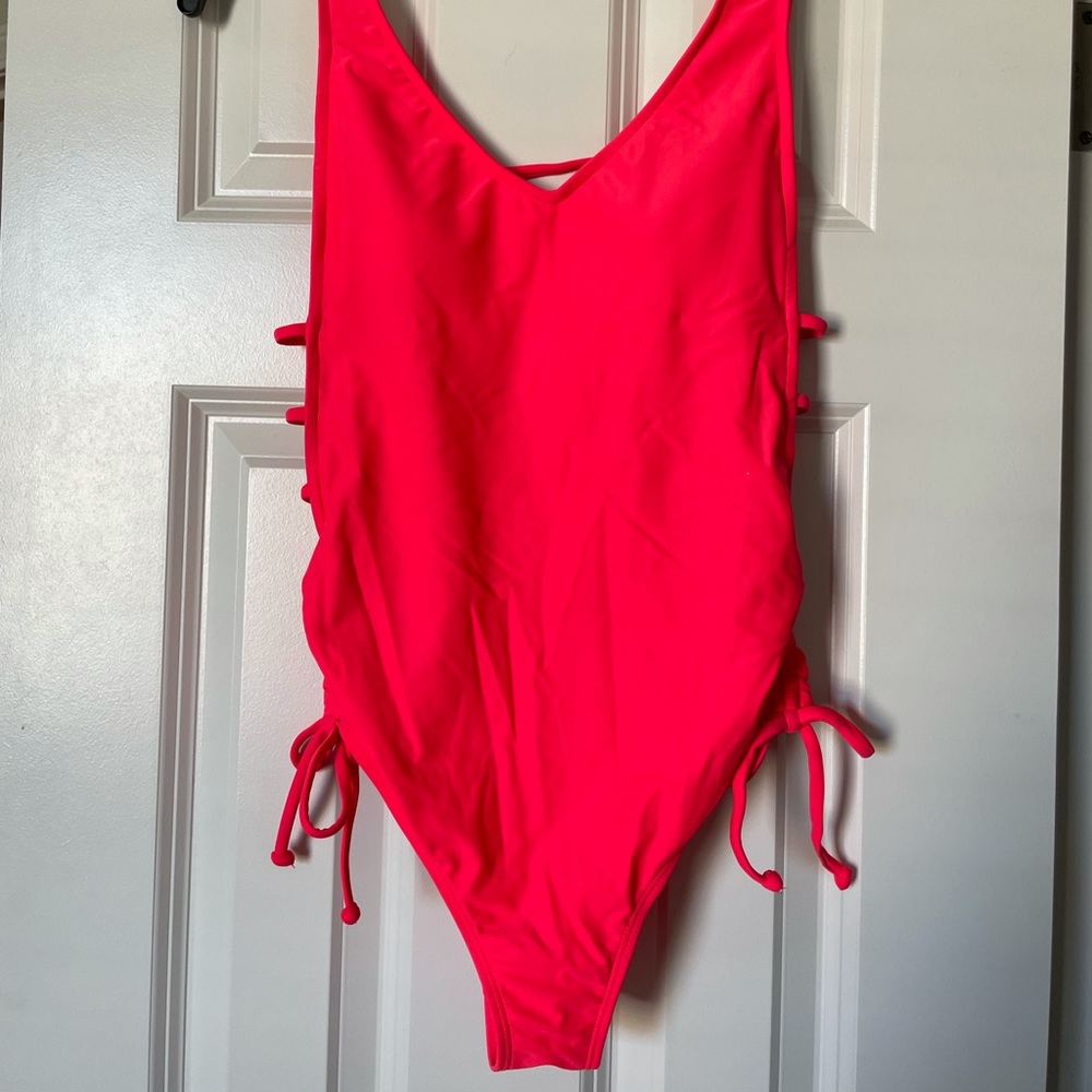 Hot pink one piece swimsuit